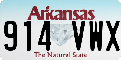 AR license plate 914VWX