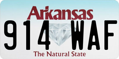 AR license plate 914WAF
