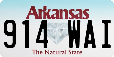 AR license plate 914WAI