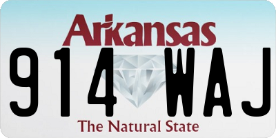 AR license plate 914WAJ
