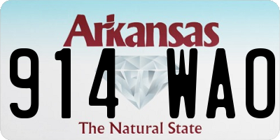 AR license plate 914WAO