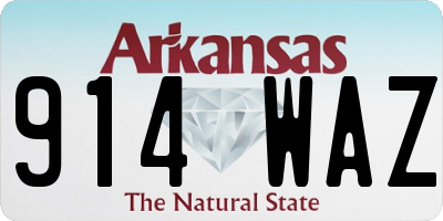AR license plate 914WAZ