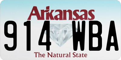 AR license plate 914WBA
