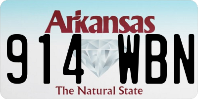 AR license plate 914WBN