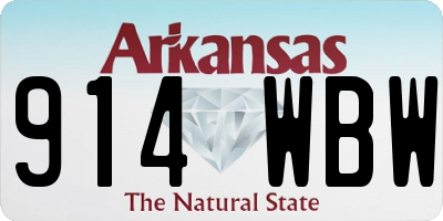 AR license plate 914WBW
