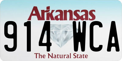 AR license plate 914WCA