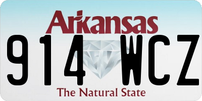 AR license plate 914WCZ