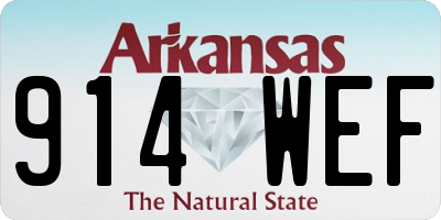 AR license plate 914WEF