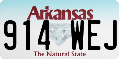 AR license plate 914WEJ