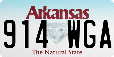 AR license plate 914WGA