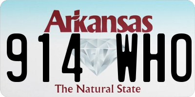 AR license plate 914WHO