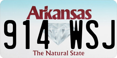 AR license plate 914WSJ
