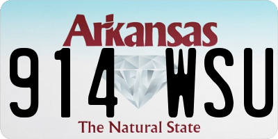 AR license plate 914WSU