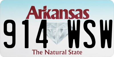 AR license plate 914WSW