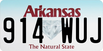 AR license plate 914WUJ