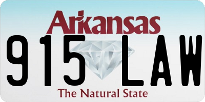 AR license plate 915LAW