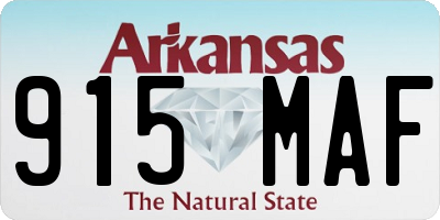 AR license plate 915MAF