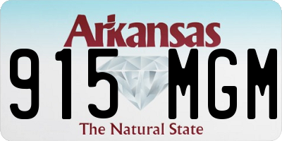 AR license plate 915MGM