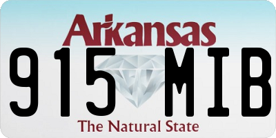 AR license plate 915MIB