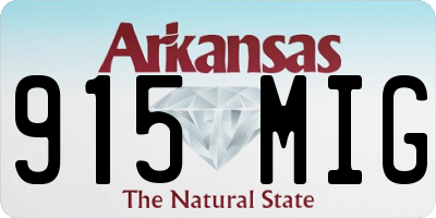 AR license plate 915MIG
