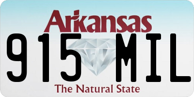 AR license plate 915MIL