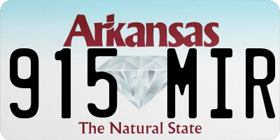 AR license plate 915MIR