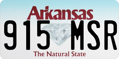 AR license plate 915MSR