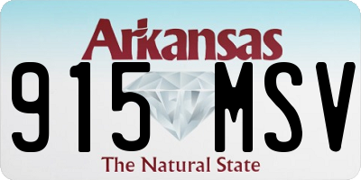 AR license plate 915MSV