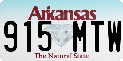 AR license plate 915MTW