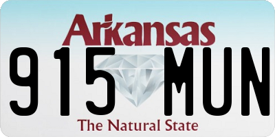 AR license plate 915MUN