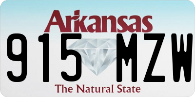 AR license plate 915MZW