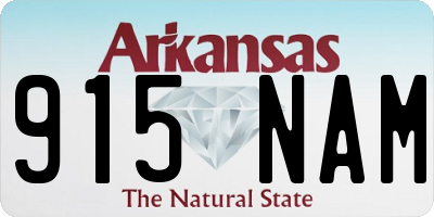AR license plate 915NAM