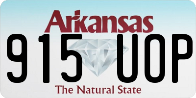 AR license plate 915UOP