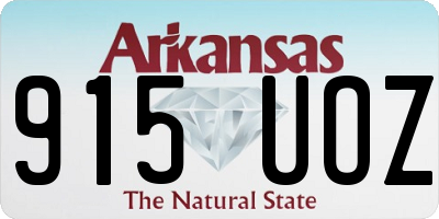 AR license plate 915UOZ