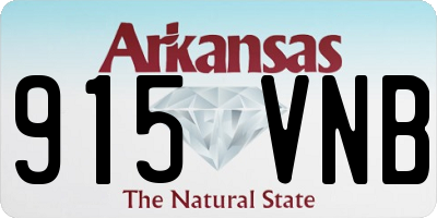 AR license plate 915VNB