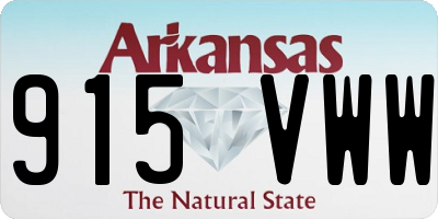 AR license plate 915VWW