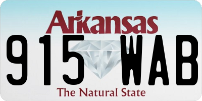 AR license plate 915WAB