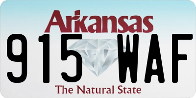 AR license plate 915WAF