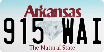 AR license plate 915WAI