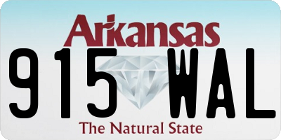 AR license plate 915WAL