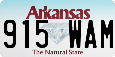 AR license plate 915WAM