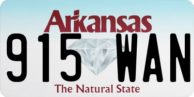 AR license plate 915WAN