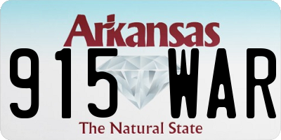 AR license plate 915WAR