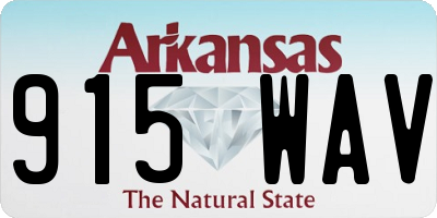 AR license plate 915WAV