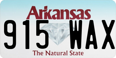AR license plate 915WAX