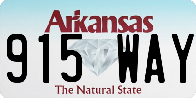 AR license plate 915WAY