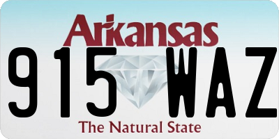 AR license plate 915WAZ