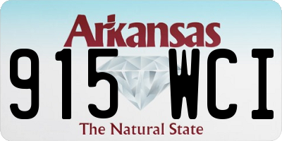 AR license plate 915WCI