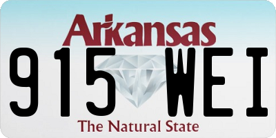 AR license plate 915WEI