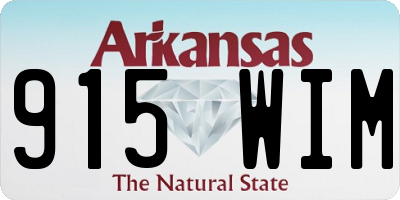 AR license plate 915WIM
